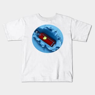 A jug of Wine in Blue Kids T-Shirt